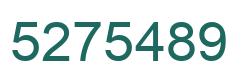 Number 5275489 green image