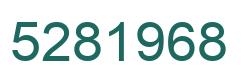 Number 5281968 green image