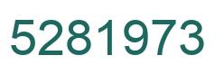 Number 5281973 green image