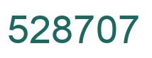 Number 528707 green image
