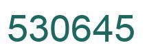Number 530645 green image