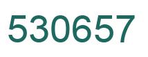 Number 530657 green image