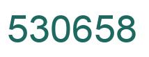 Number 530658 green image