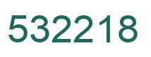 Number 532218 green image