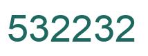 Number 532232 green image