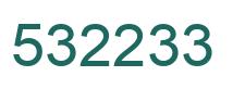 Number 532233 green image