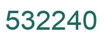 Number 532240 green image