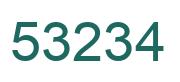 Number 53234 green image