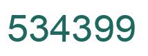 Number 534399 green image