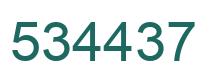 Number 534437 green image