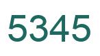 Número 5345 imagen verde