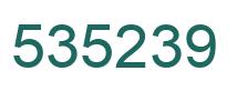 Number 535239 green image