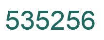 Number 535256 green image