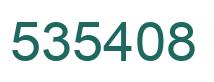 Number 535408 green image