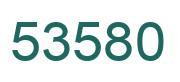 Number 53580 green image