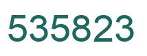 Number 535823 green image