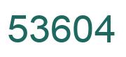 Number 53604 green image