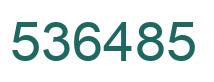 Number 536485 green image