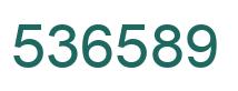 Number 536589 green image