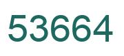 Number 53664 green image