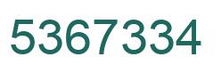 Number 5367334 green image