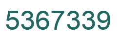 Number 5367339 green image