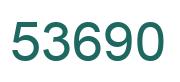 Number 53690 green image