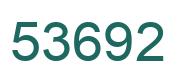 Number 53692 green image
