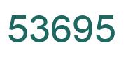 Number 53695 green image