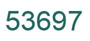 Number 53697 green image