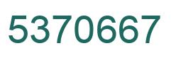 Number 5370667 green image