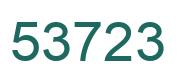 Number 53723 green image