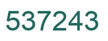 Number 537243 green image