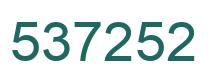 Number 537252 green image