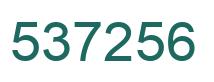 Number 537256 green image