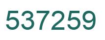 Number 537259 green image