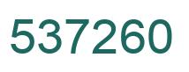 Number 537260 green image