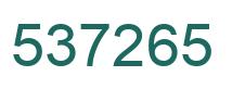 Number 537265 green image