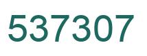 Number 537307 green image