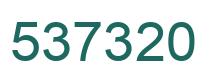 Number 537320 green image