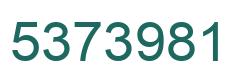 Number 5373981 green image