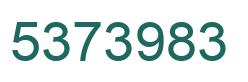 Number 5373983 green image