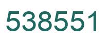 Number 538551 green image