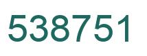 Number 538751 green image