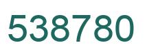 Number 538780 green image