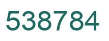 Number 538784 green image