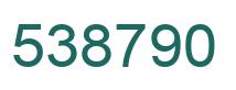 Number 538790 green image
