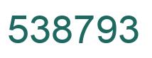 Number 538793 green image