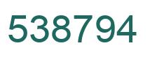 Number 538794 green image