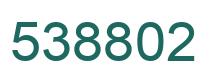 Number 538802 green image